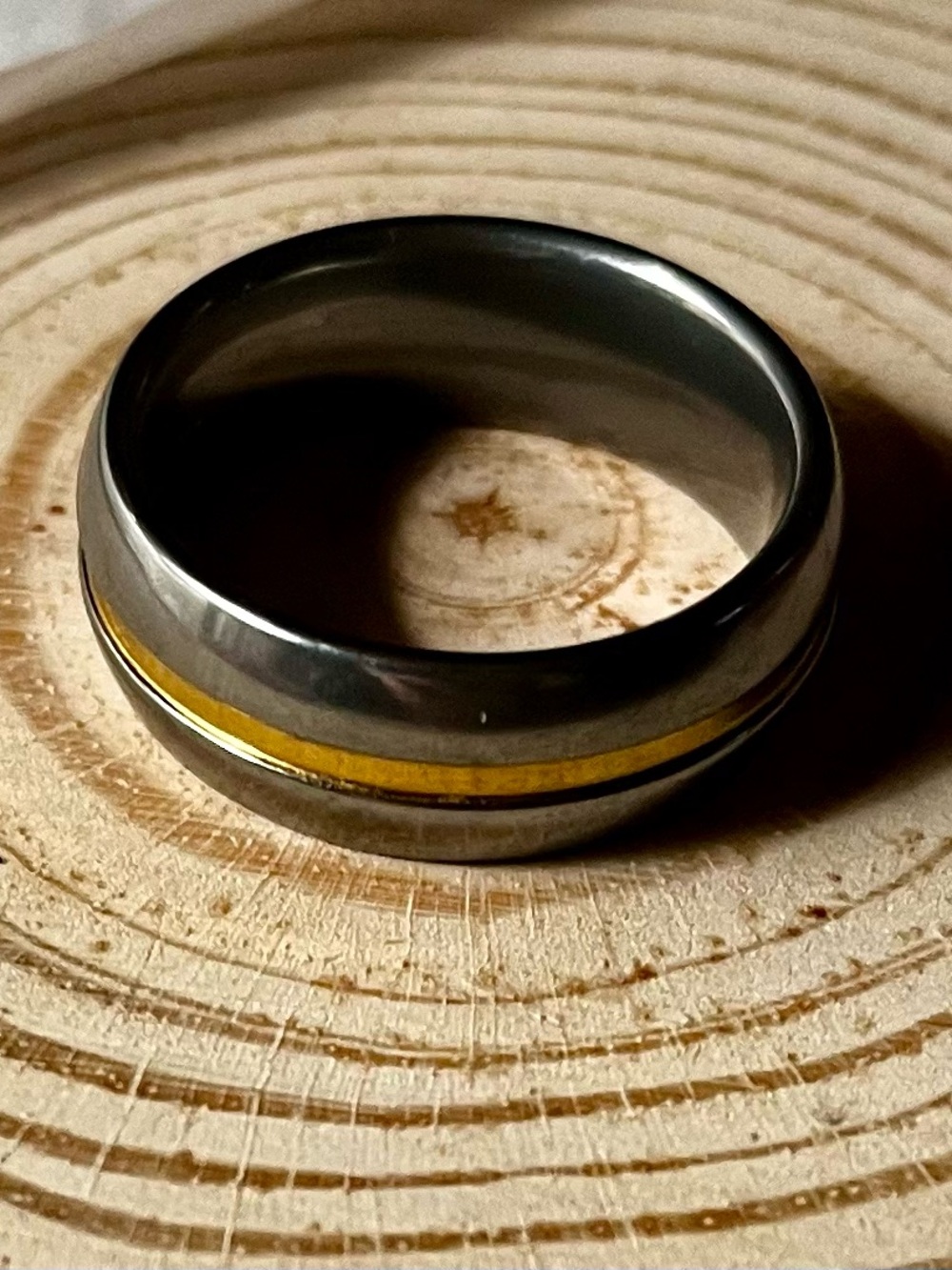 Florence Tungsten Carbide & Gold Ring